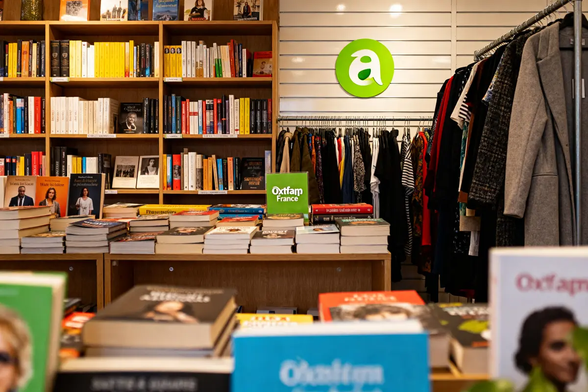Bouquinerie et friperie solidaire Oxfam France : mode et livres